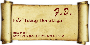 Földesy Dorottya névjegykártya