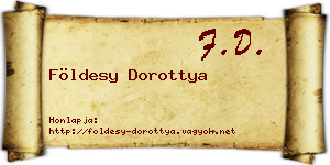 Földesy Dorottya névjegykártya