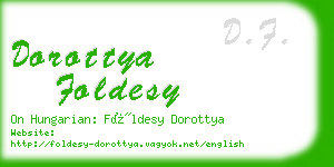 dorottya foldesy business card